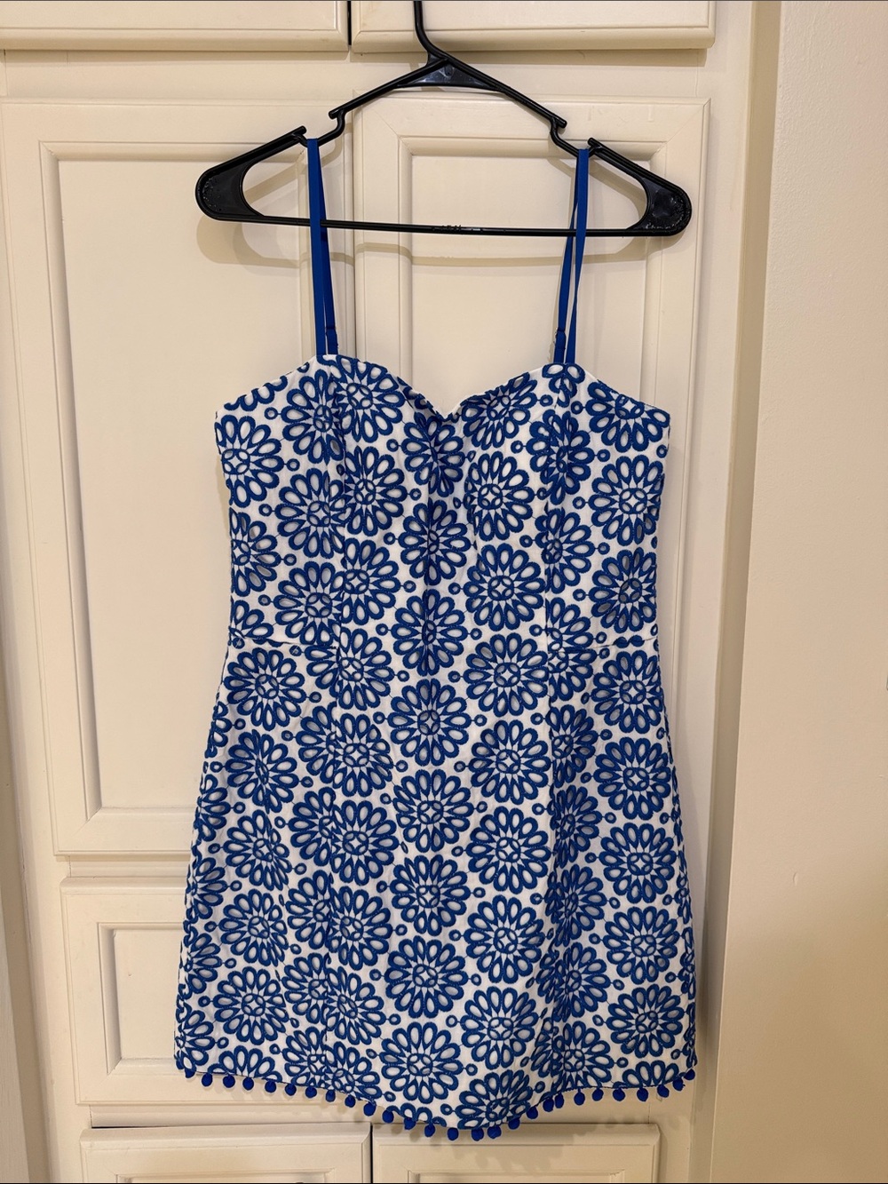 Lilly Pulitzer Blue Floral Lace Romper Dress